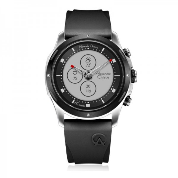 Alexandre Christie AC S002 Silver Black Hybrid Smartwatch Bluetooth MFRTBBA S 002